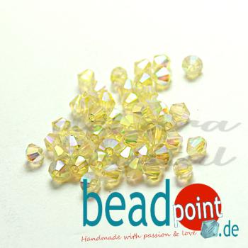 Delara MC Bead Bicone Lt Col. Topaz AB2 3mm 720 Stück