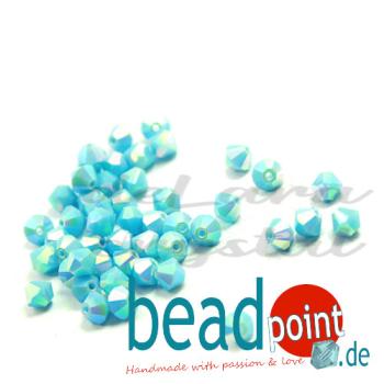 Delara MC Bead Bicone Turquoise AB2X 3mm 720 Stück