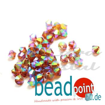 Delara MC Bead Bicone Dark Topaz AB2X 4mm 720 Stück