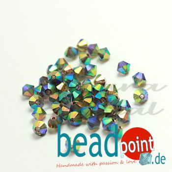 Delara MC Bead Bicone Dark Diamond AB2X 4mm 720 Stück
