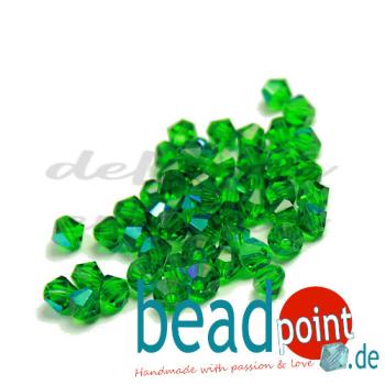 Delara MC Bead Bicone Med Emerald AB 4mm 720 Stück