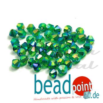 Delara MC Bead Bicone Med Emerald AB2X 4mm 720 Stück