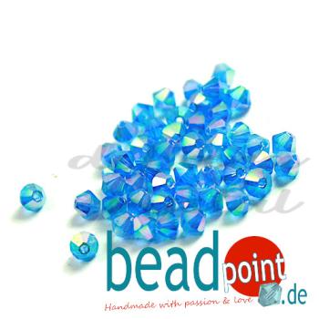 Delara MC Bead Bicone Capri Blue AB2X 4mm 720 Stück