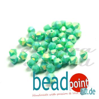 Delara MC Bead Bicone Green Turquoise AB2X 4mm 720 Stück