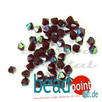 Delara MC Bead Bicone Garnet AB 4mm 720 Stück