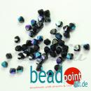 Delara MC Bead Bicone Jet AB 4mm 720 Stück